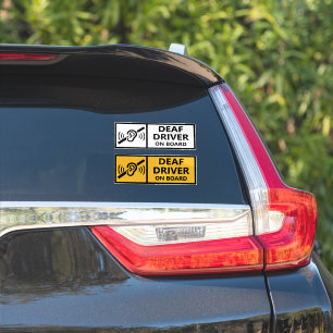 Deaf Driver On Board Emergency Safety Alert 2 Car