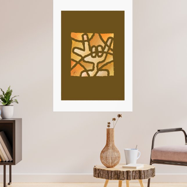 Deaf-Hand - brown Poster (Living Room 3)