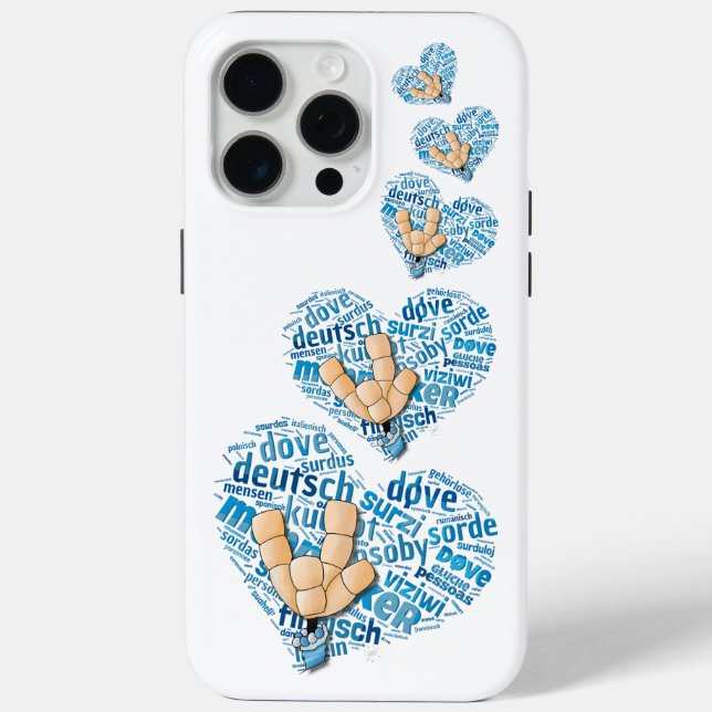 Deaf-Hand Case-Mate iPhone Case (Back)