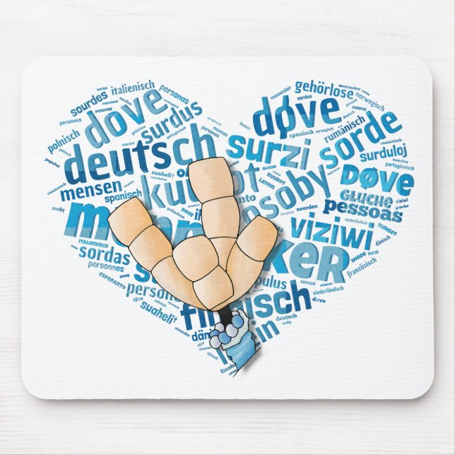 Deaf Hand Mouse Mat (Front)