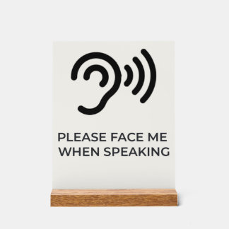 Deaf Hard of Hearing Disability Awareness Acrylic Sign
