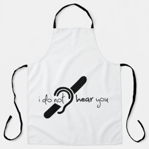 Deaf, hearing impaired, deafness, hearing loss sig apron