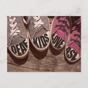 Deaf Kids Love ASL Postcard