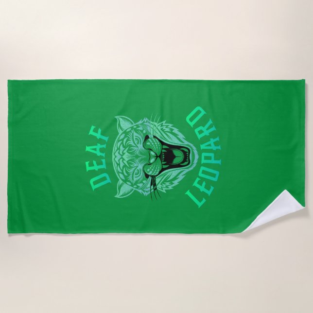 Deaf Leopard Beach Towel (Front)