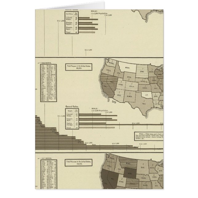Deaf, Paupers, Prisoners statistical map (Front)