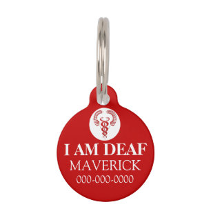Deaf pet medical awareness DIY ICE details Tag