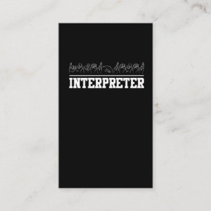 Deaf Pride Interpreter ASL Sign Language Business Card