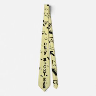 Deaf right ear hard of hearing deafness Tie