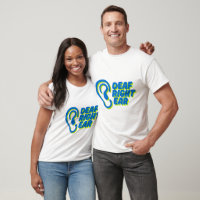 deaf right ear white background