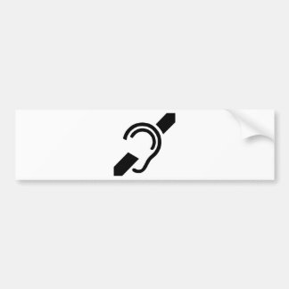 Deaf Symbol Bumper Sticker
