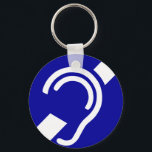 Deaf Symbol Key Ring<br><div class="desc">Deafness Symbol</div>