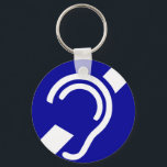 Deaf Symbol Key Ring<br><div class="desc">Deafness Symbol</div>