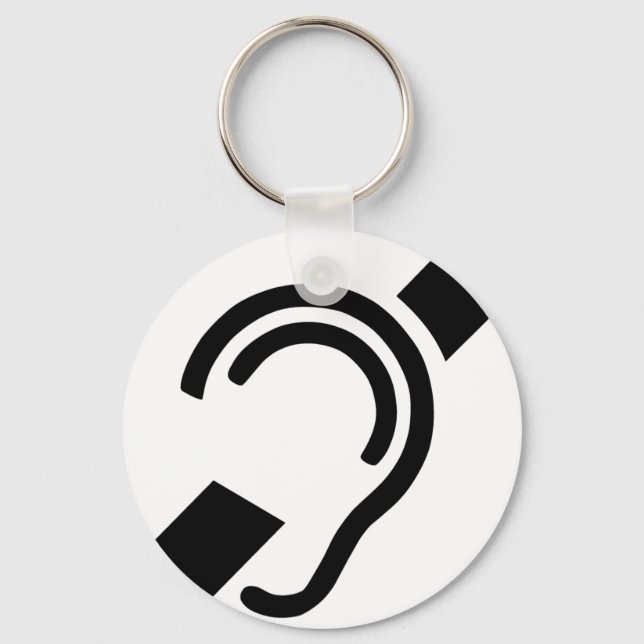 Deaf Symbol Key Ring (Front)