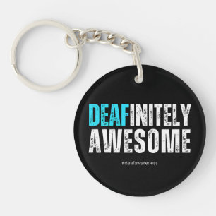 Deafinitely Awesome  Key Ring