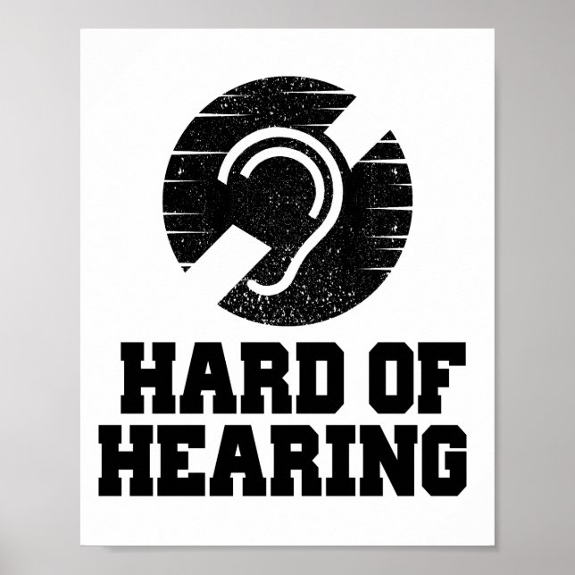 Deafness and hard of hearing symbol poster (Front)