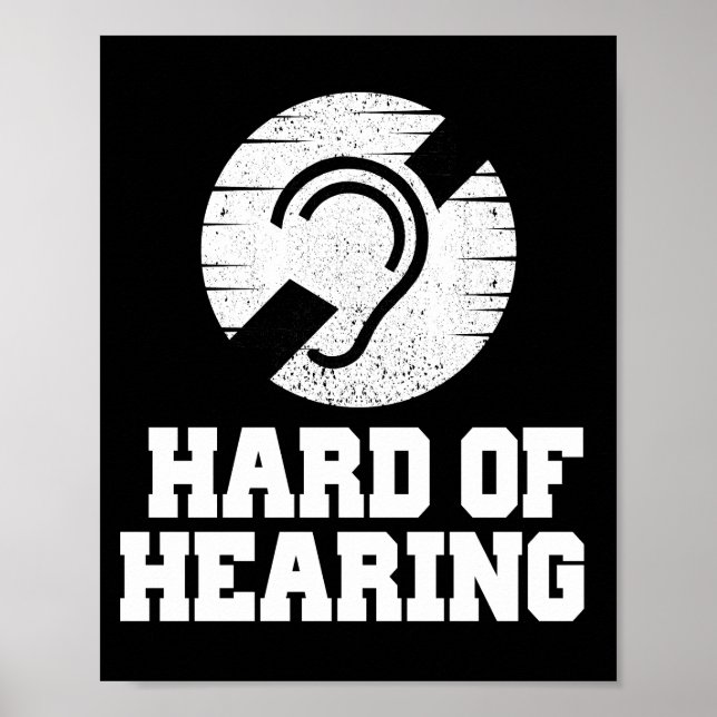 Deafness and hard of hearing symbol poster (Front)