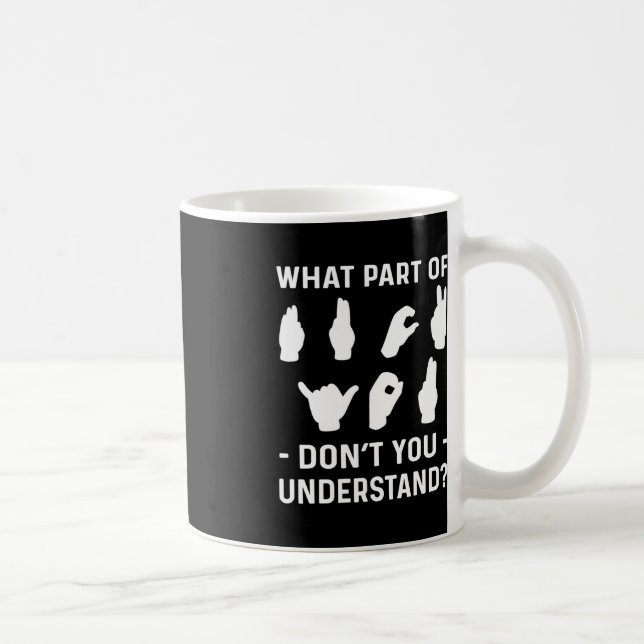 Deafness Awareness. ASL Awareness  Coffee Mug (Right)