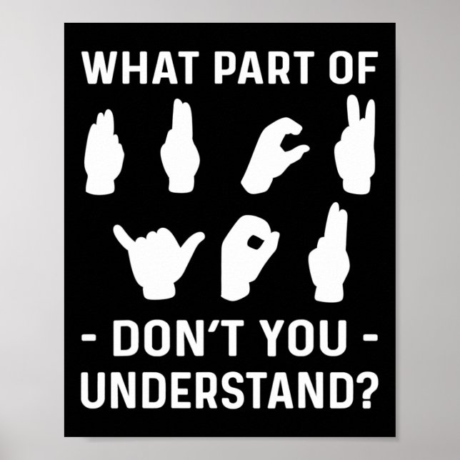 Deafness Awareness. ASL Awareness  Poster (Front)