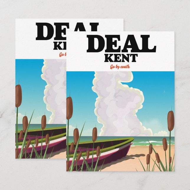 Deal Kent seaside travel poster (Front/Back)