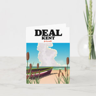 Deal Kent seaside travel poster Note Card