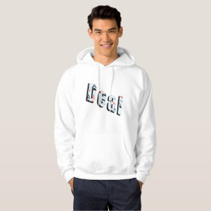 Deal, Poker Logo, Mens White Hoodie
