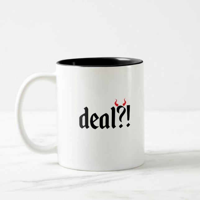deal with devil Two-Tone coffee mug (Left)