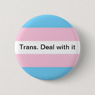 deal with it 6 cm round badge