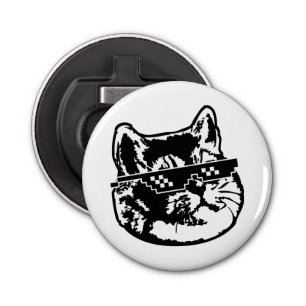 Deal With It Glasses Cat Meme Bottle Opener