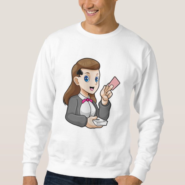 Dealer at Poker Sweatshirt (Front)