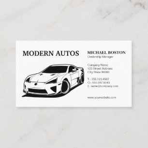 Dealership   Modern Sports Car   Auto Services Business Card