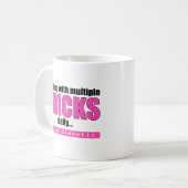 Dealing with Multiple Pricks Daily (Pink) Coffee Mug (Front Left)