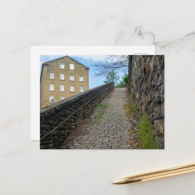 Dean Clough Cobblestone Climb - Brandt's Spirit  Postcard (Front/Back In Situ)