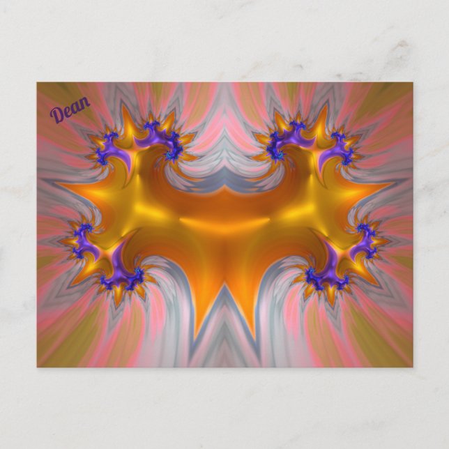 DEAN ~ JESTER ~ 3D Fractal Design Pattern ~  Postcard (Front)