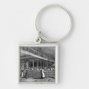 Dean Mills - The Doubling Room, 1851 (litho) Key Ring