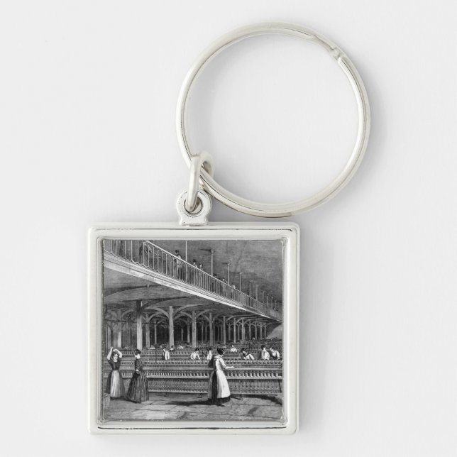 Dean Mills - The Doubling Room, 1851 (litho) Key Ring (Front)