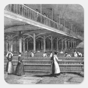 Dean Mills - The Doubling Room, 1851 (litho) Square Sticker