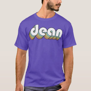 Dean Retro Rainbow Typography Faded Style T-Shirt