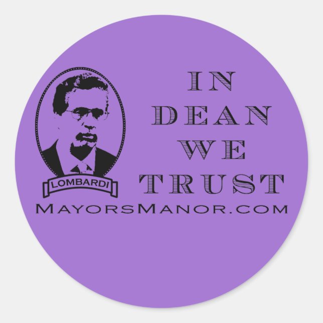 Dean - Stick it! Classic Round Sticker (Front)