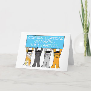 Dean's List  Congratulations Card