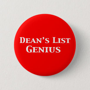 Dean's List Genius Gifts 6 Cm Round Badge