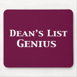 Dean's List Genius Gifts Mouse Mat