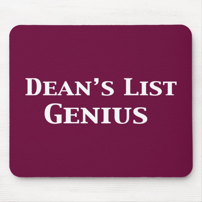 Dean's List Genius Gifts Mouse Mat (Front)