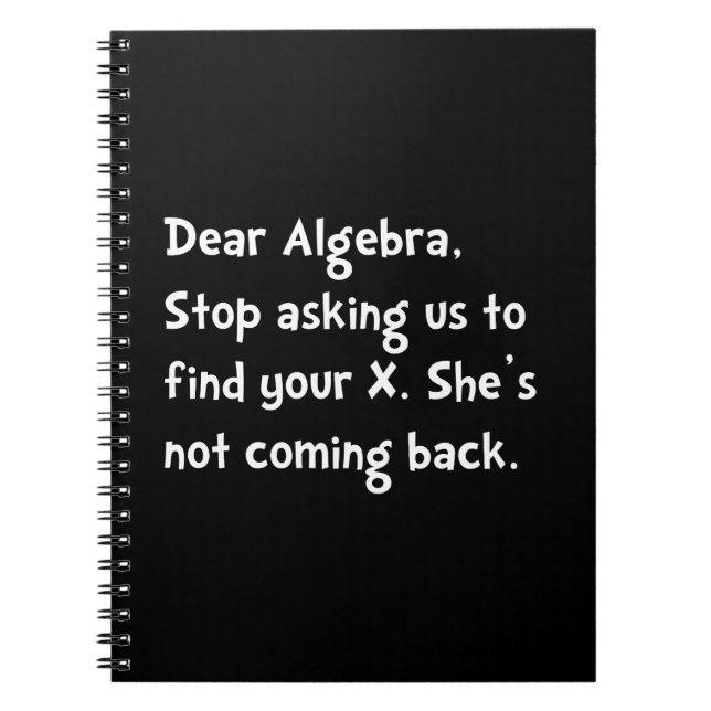 Dear Algebra Notebook (Front)