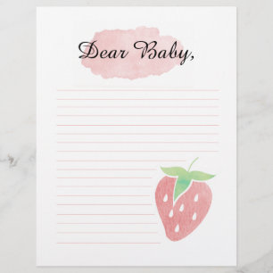 Dear Baby Berry First Time capsule letter Custom Letterhead