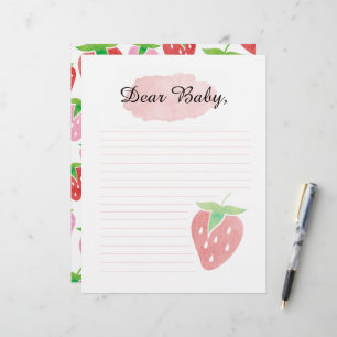 Dear Baby Berry First Time capsule letter Letterhe Custom Letterhead