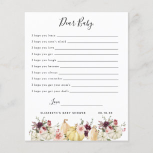 Dear Baby Wishes Baby Shower Game