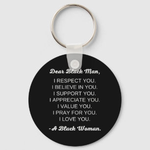 Dear Black Man Black Love Black Relationships Key Ring