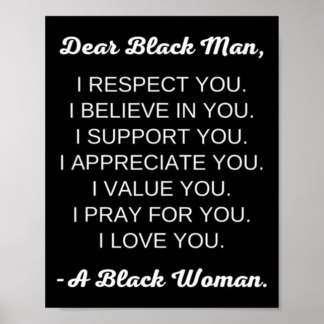 Dear Black Man Black Love Black Relationships  Poster (Front)