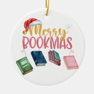 Dear bookworms, Merry Bookmas! Ceramic Tree Decoration