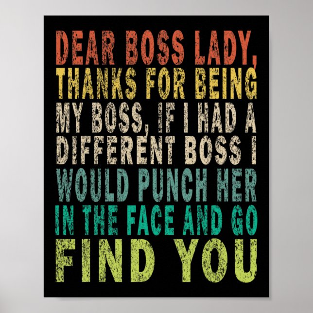 Dear Boss Lady  Poster (Front)